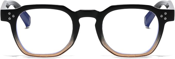 Gleyemor Blue Light Glasses – Black & Champagne Frame