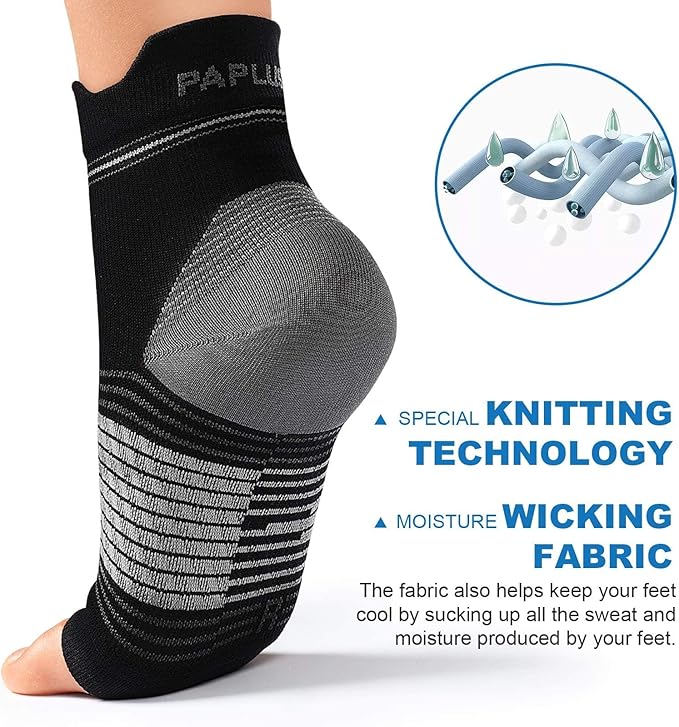 6 Pairs Compression Socks – Arch & Ankle Support for Men & Women