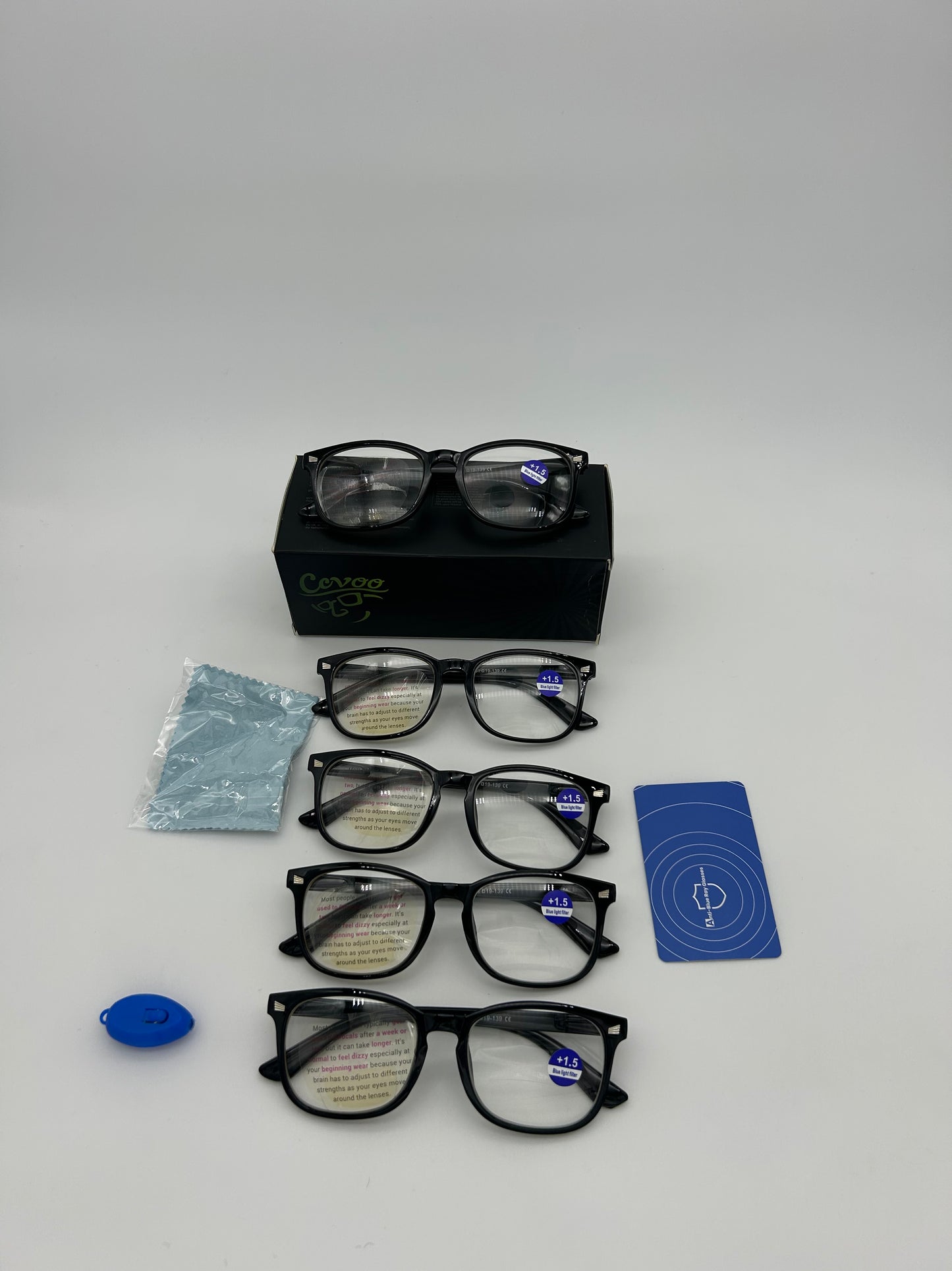 CCVOO 5-Pack Reading Glasses – Blue Light + Bifocal
