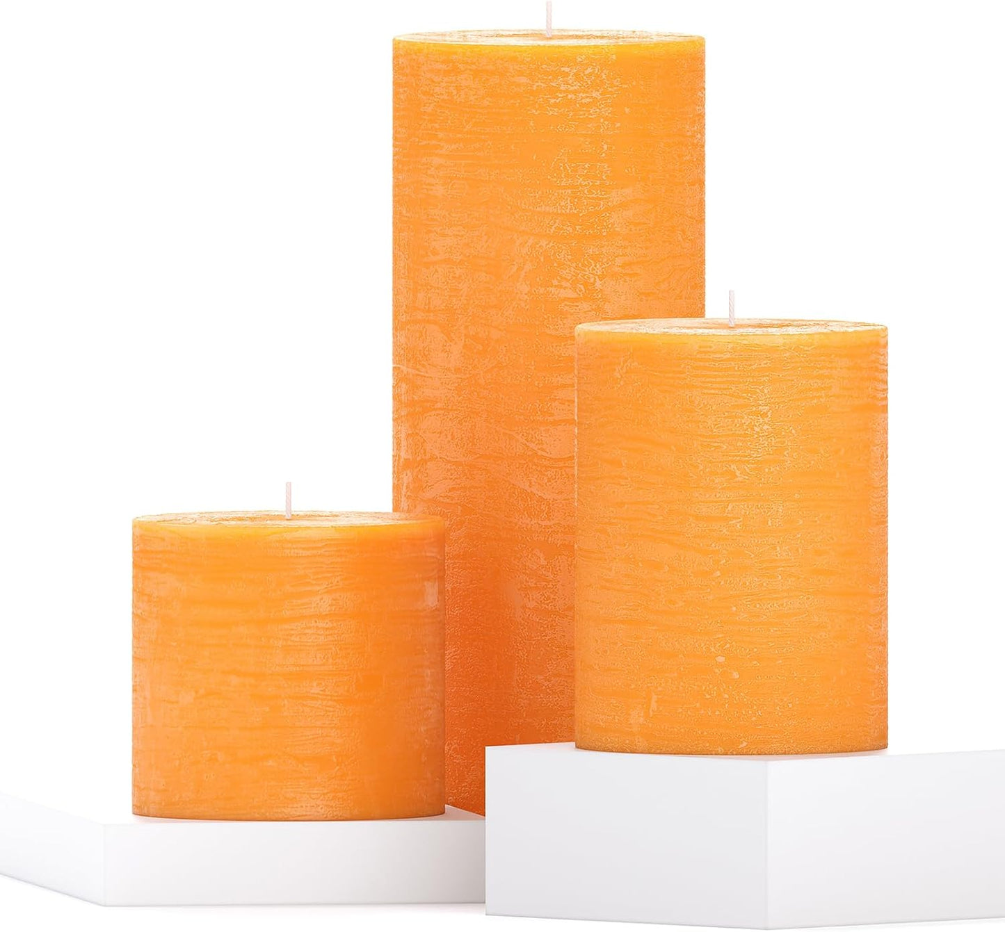 3X3 Pillar Candles Set of 3 - Rustic Unscented No Drip Bloody Candles for Halloween Decor, Parties, Gothic Décor