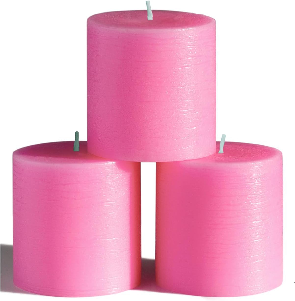 3X3 Pillar Candles Set of 3 - Rustic Unscented No Drip Bloody Candles for Halloween Decor, Parties, Gothic Décor