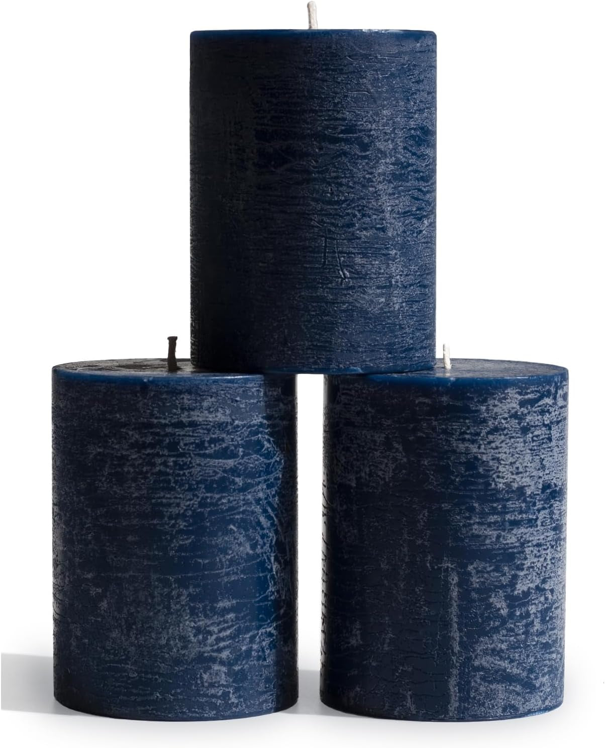 3X3 Pillar Candles Set of 3 - Rustic Unscented No Drip Bloody Candles for Halloween Decor, Parties, Gothic Décor