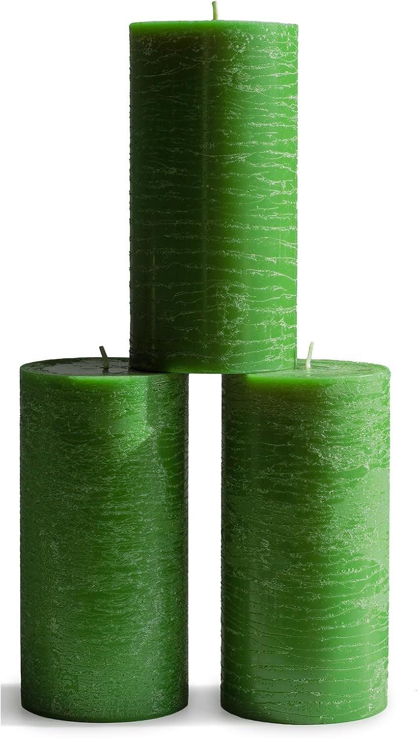 3X3 Pillar Candles Set of 3 - Rustic Unscented No Drip Bloody Candles for Halloween Decor, Parties, Gothic Décor