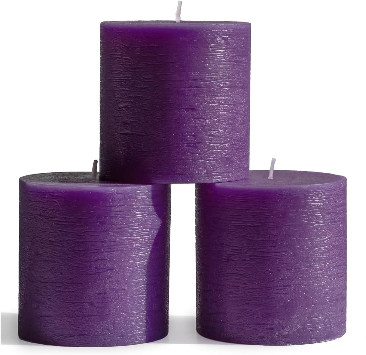3X3 Pillar Candles Set of 3 - Rustic Unscented No Drip Bloody Candles for Halloween Decor, Parties, Gothic Décor