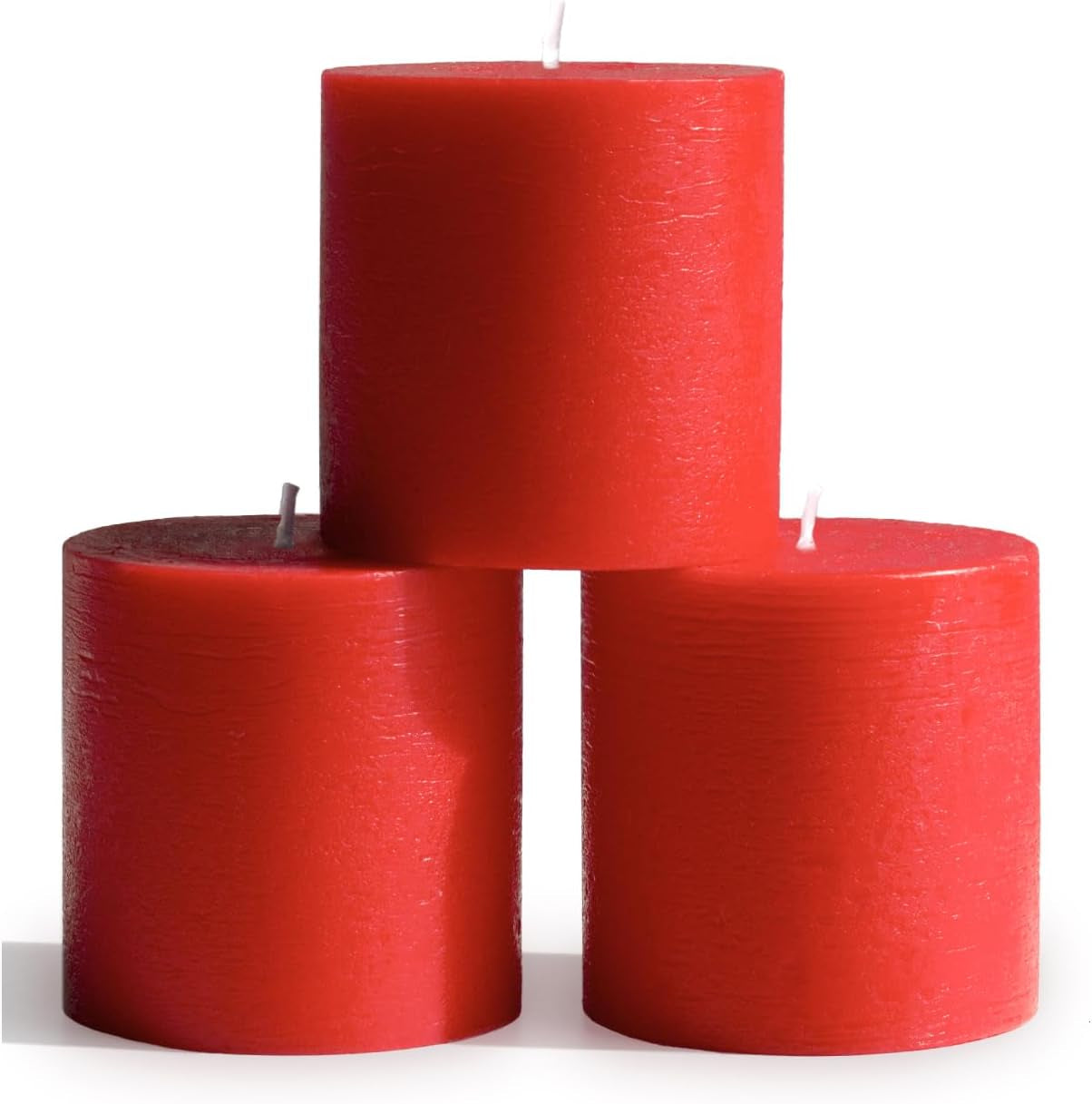 3X3 Pillar Candles Set of 3 - Rustic Unscented No Drip Bloody Candles for Halloween Decor, Parties, Gothic Décor