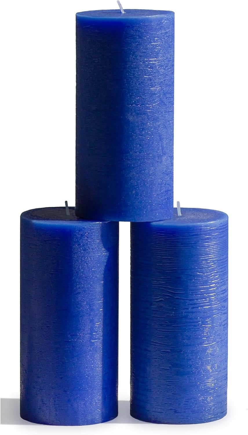 3X3 Pillar Candles Set of 3 - Rustic Unscented No Drip Bloody Candles for Halloween Decor, Parties, Gothic Décor