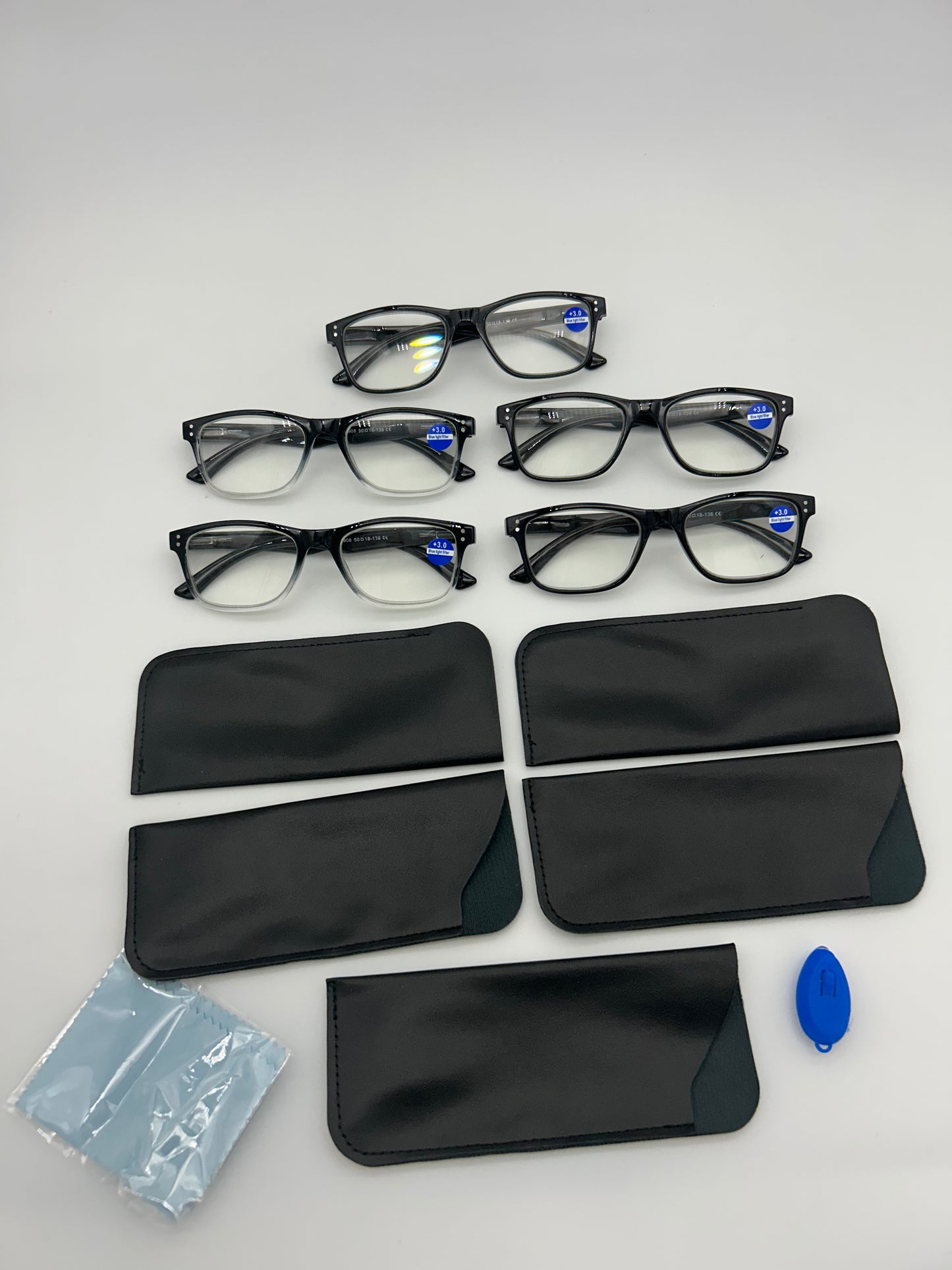 Fetrrc 5-Pack Blue Light Glasses – Eye Strain Relief for Women & Men
