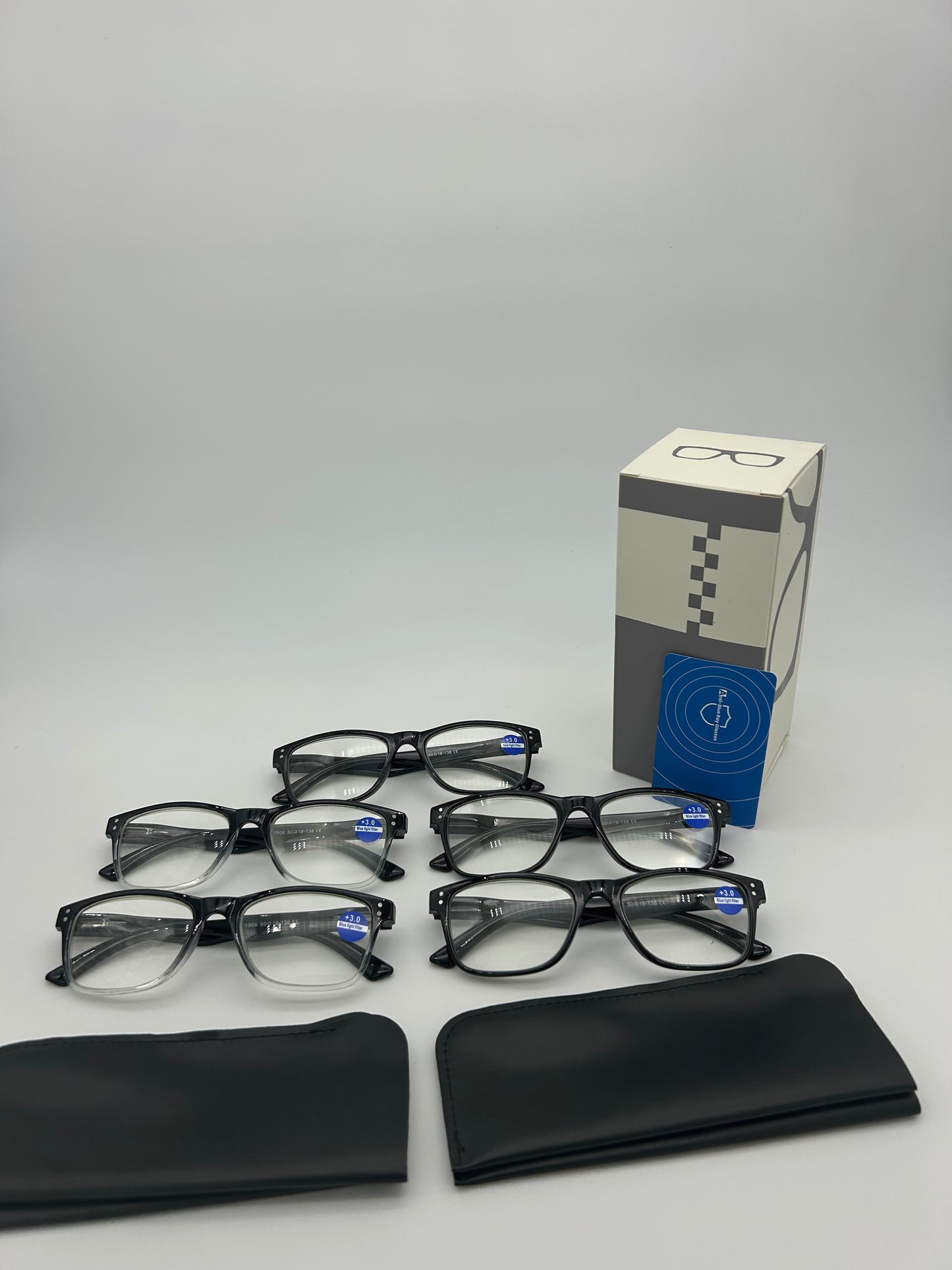 Fetrrc 5-Pack Blue Light Glasses – Eye Strain Relief for Women & Men