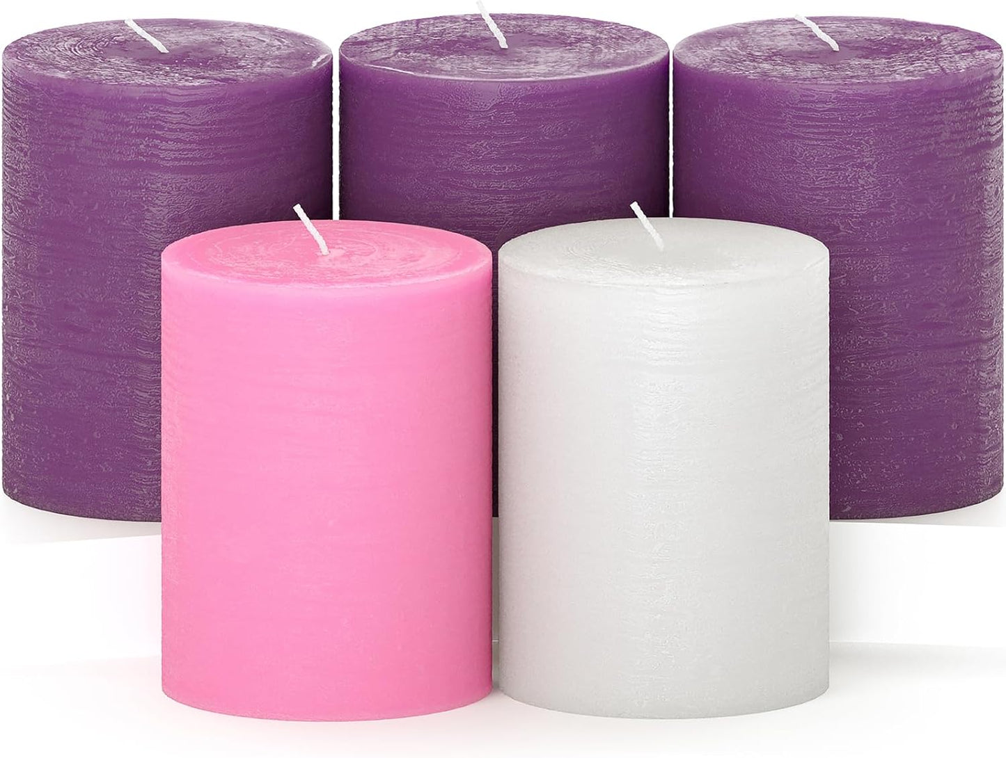 3X3 Pillar Candles Set of 3 - Rustic Unscented No Drip Bloody Candles for Halloween Decor, Parties, Gothic Décor