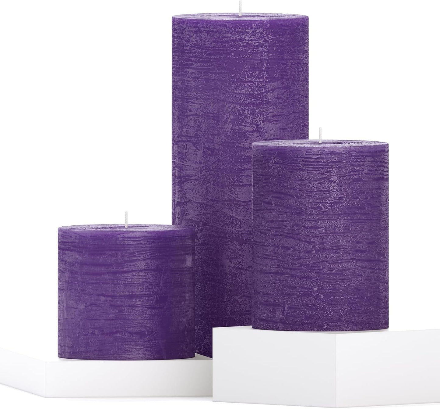 3X3 Pillar Candles Set of 3 - Rustic Unscented No Drip Bloody Candles for Halloween Decor, Parties, Gothic Décor