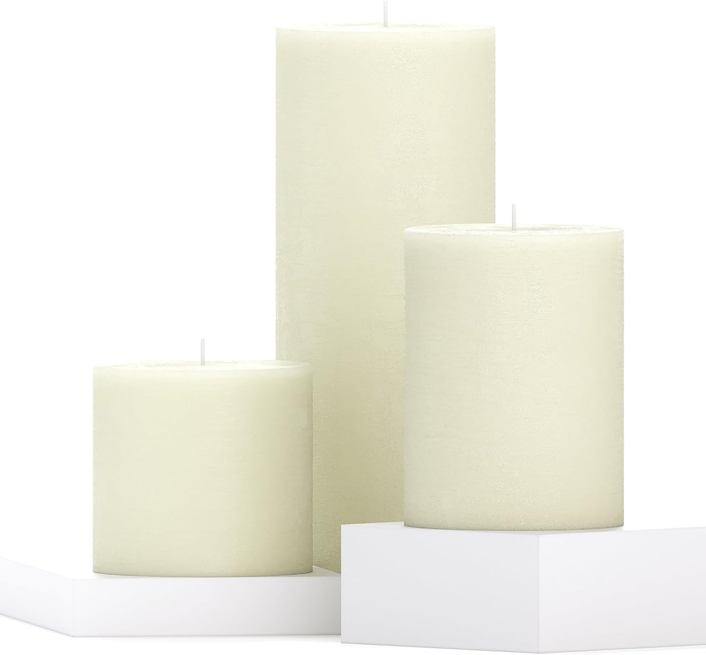 3X3 Pillar Candles Set of 3 - Rustic Unscented No Drip Bloody Candles for Halloween Decor, Parties, Gothic Décor