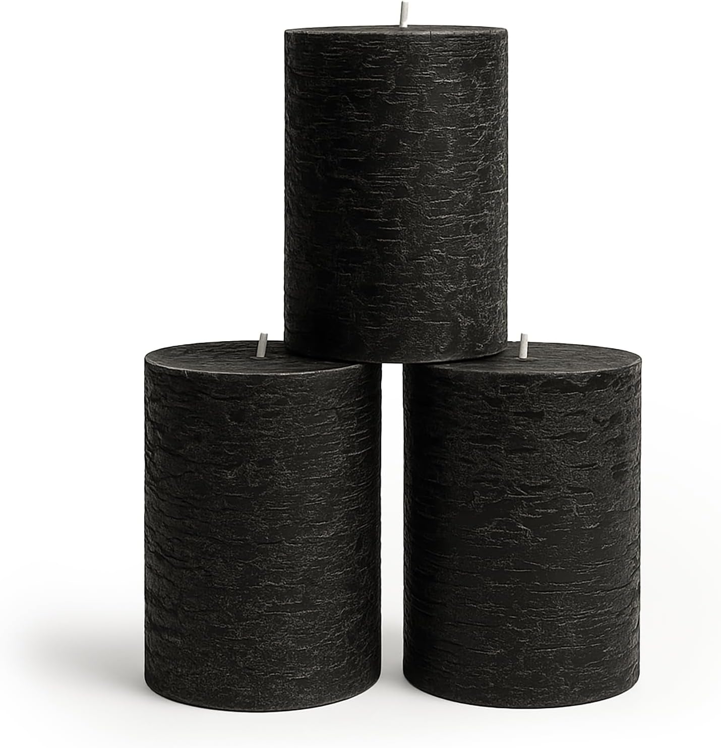 3X3 Pillar Candles Set of 3 - Rustic Unscented No Drip Bloody Candles for Halloween Decor, Parties, Gothic Décor