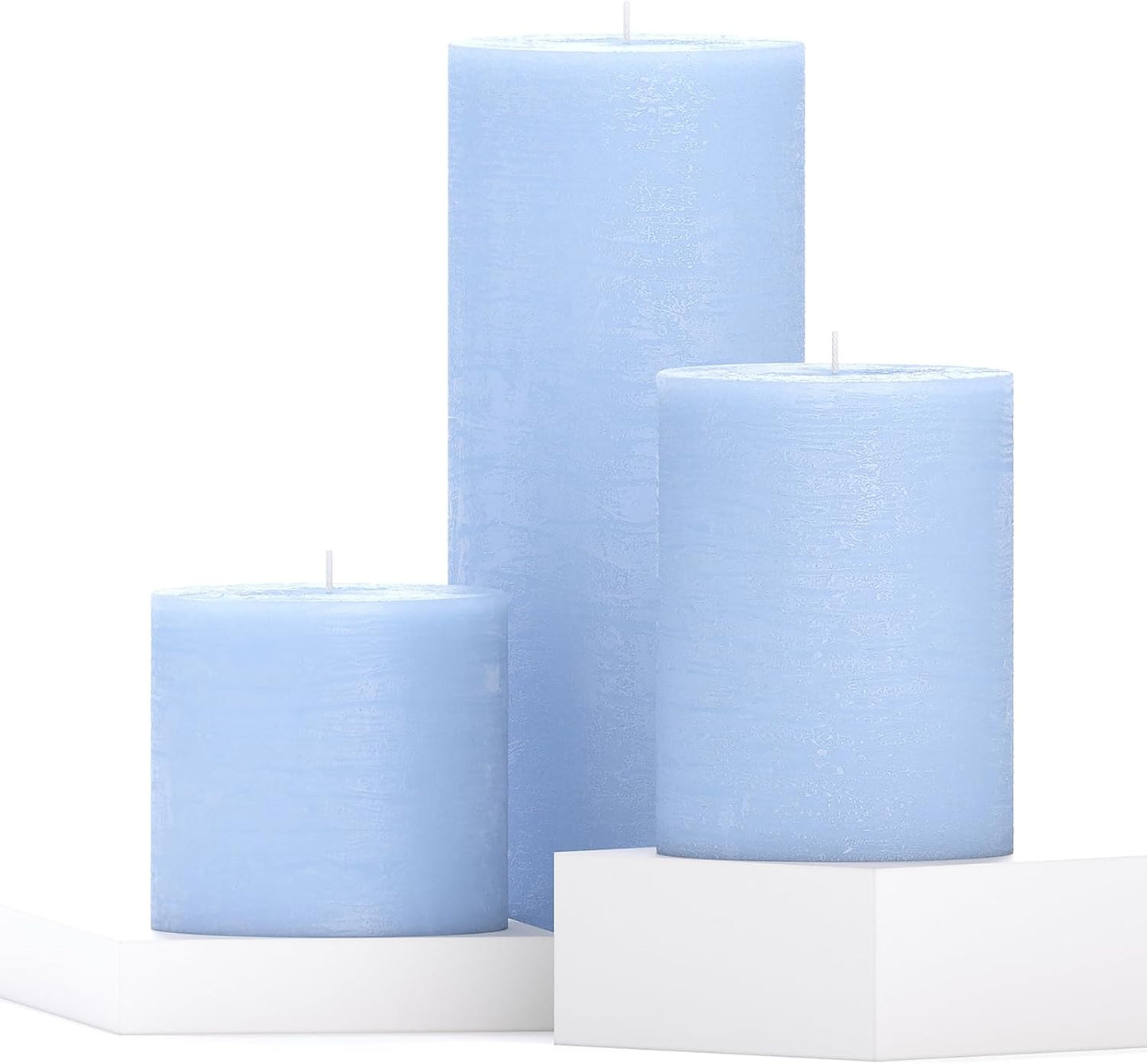 3X3 Pillar Candles Set of 3 - Rustic Unscented No Drip Bloody Candles for Halloween Decor, Parties, Gothic Décor
