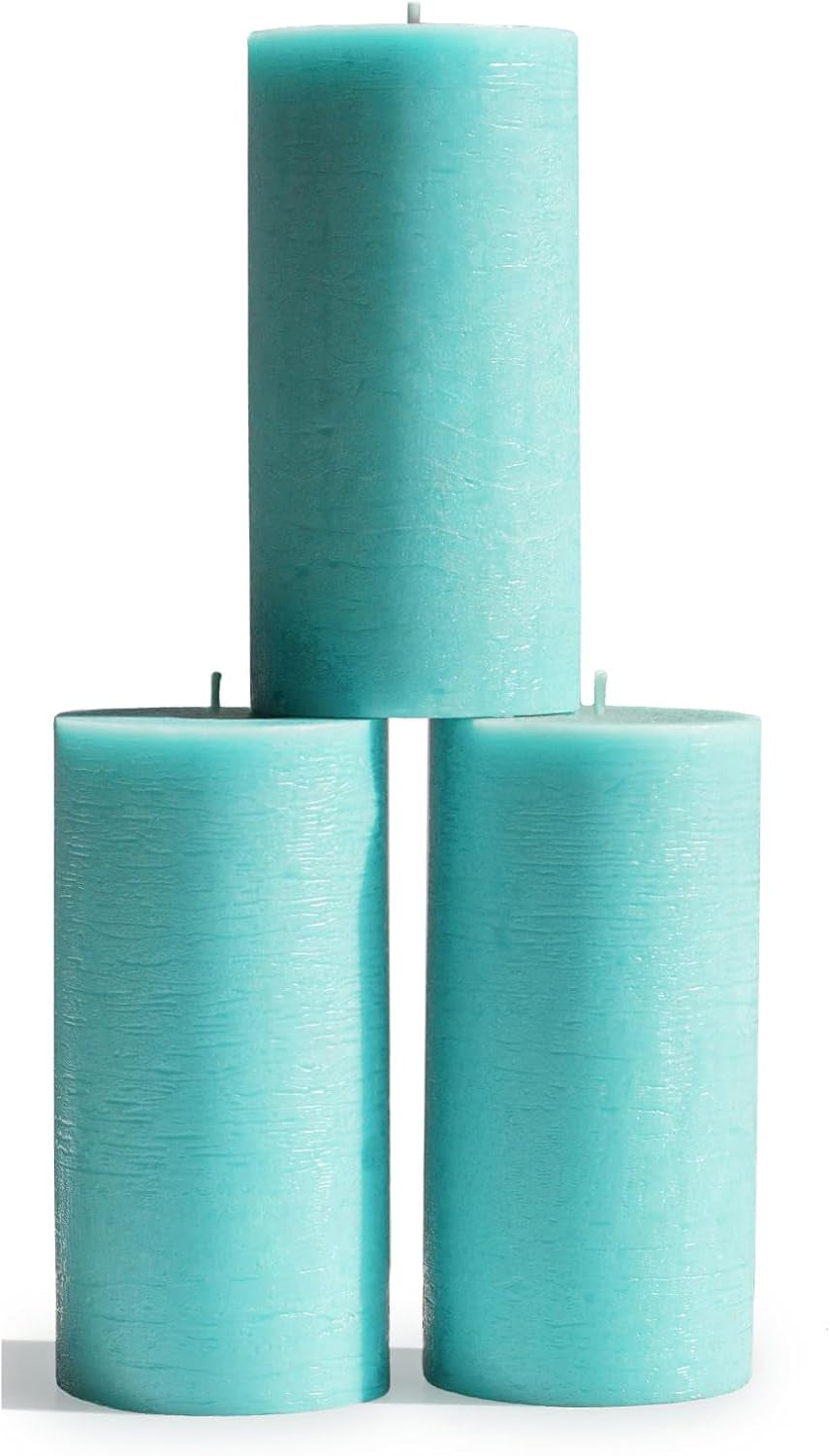 3X3 Pillar Candles Set of 3 - Rustic Unscented No Drip Bloody Candles for Halloween Decor, Parties, Gothic Décor