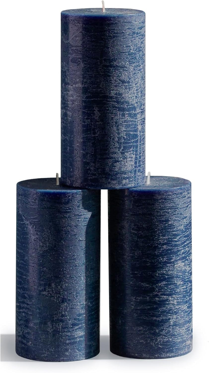 3X3 Pillar Candles Set of 3 - Rustic Unscented No Drip Bloody Candles for Halloween Decor, Parties, Gothic Décor