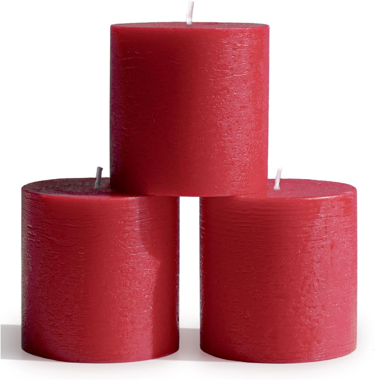3X3 Pillar Candles Set of 3 - Rustic Unscented No Drip Bloody Candles for Halloween Decor, Parties, Gothic Décor