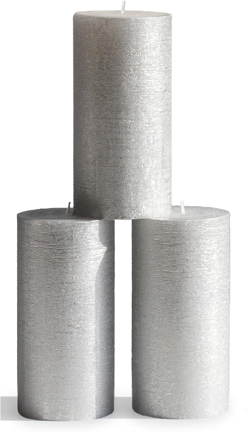 3X3 Pillar Candles Set of 3 - Rustic Unscented No Drip Bloody Candles for Halloween Decor, Parties, Gothic Décor