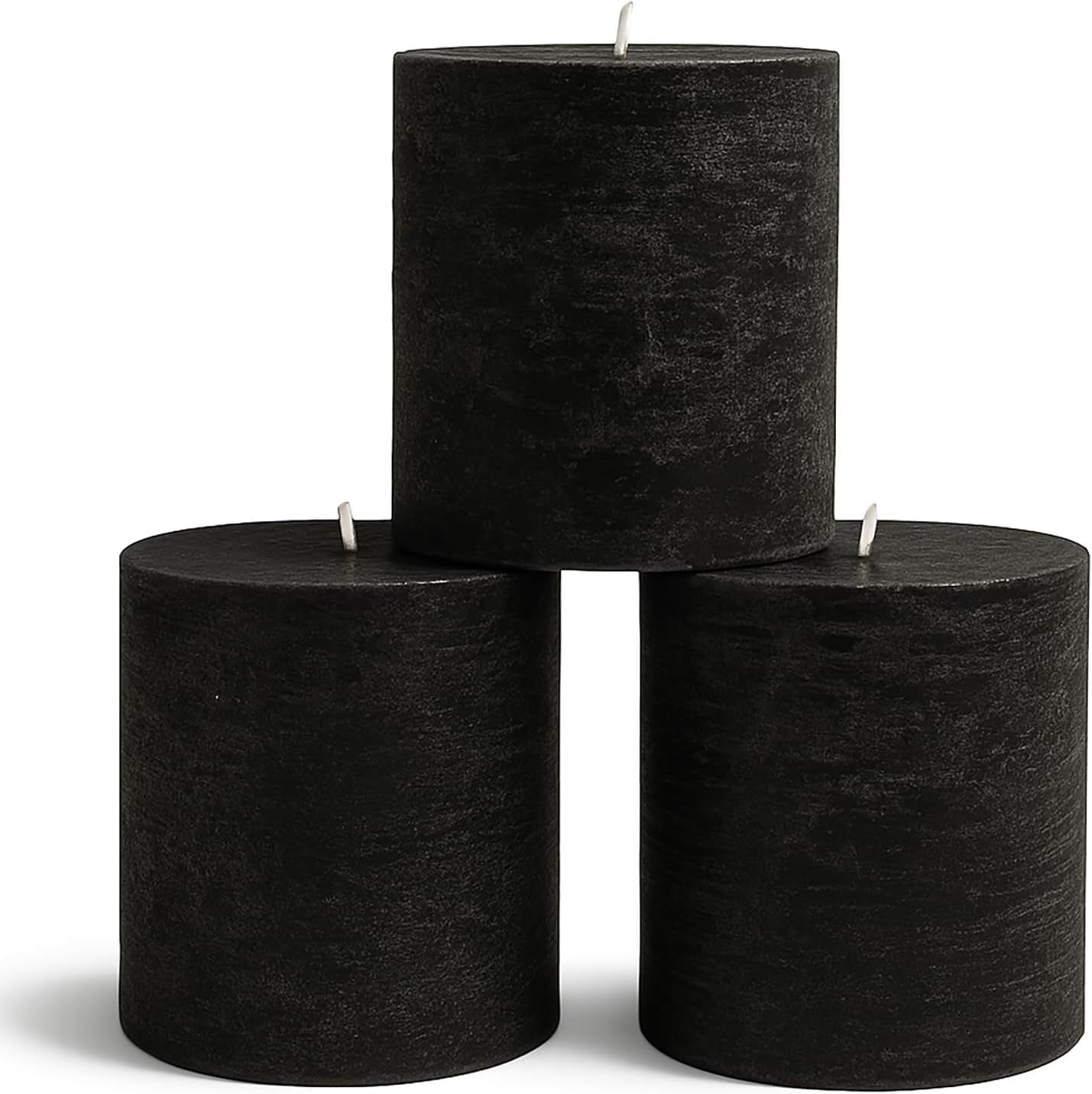 3X3 Pillar Candles Set of 3 - Rustic Unscented No Drip Bloody Candles for Halloween Decor, Parties, Gothic Décor