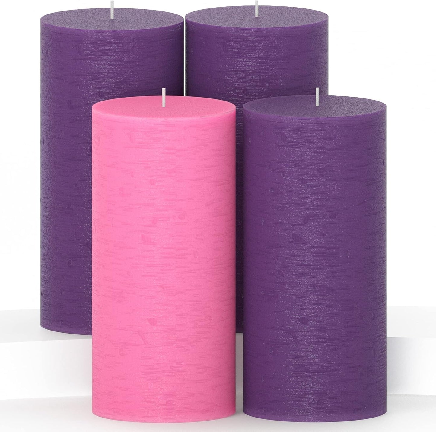 3X3 Pillar Candles Set of 3 - Rustic Unscented No Drip Bloody Candles for Halloween Decor, Parties, Gothic Décor