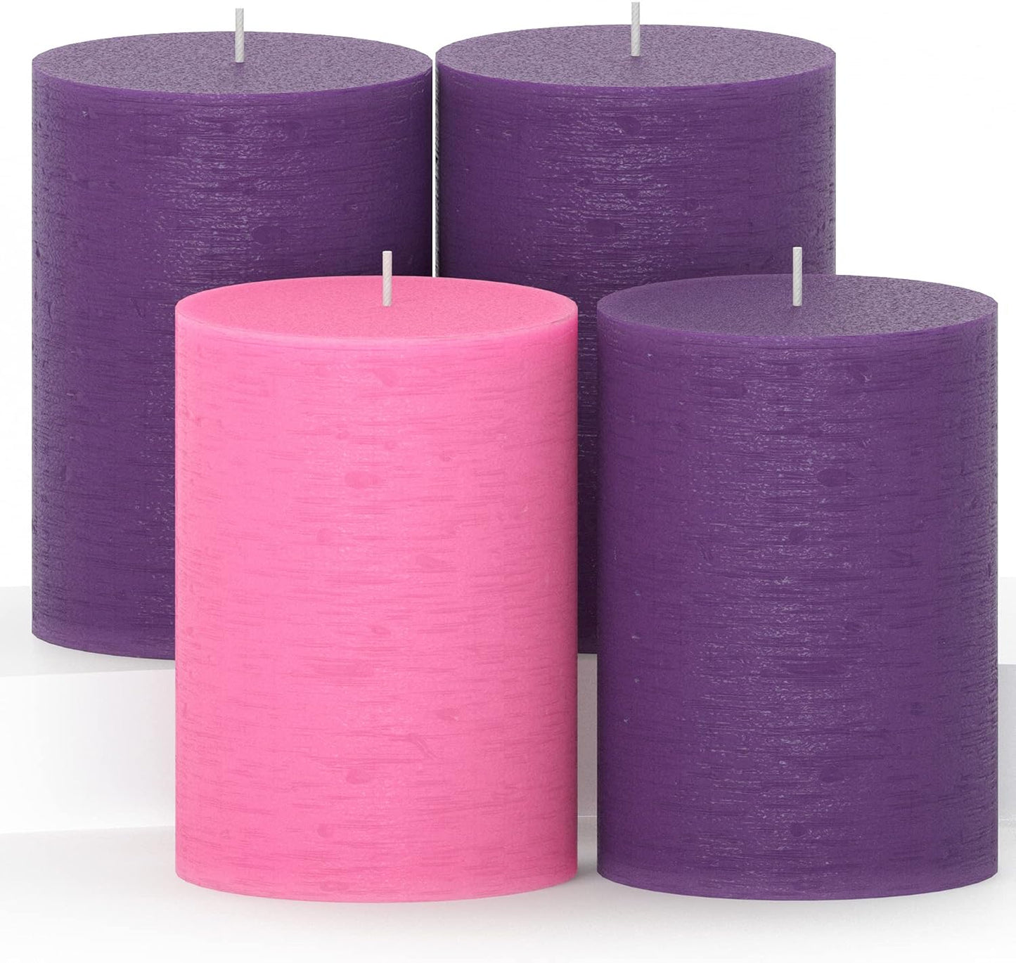 3X3 Pillar Candles Set of 3 - Rustic Unscented No Drip Bloody Candles for Halloween Decor, Parties, Gothic Décor