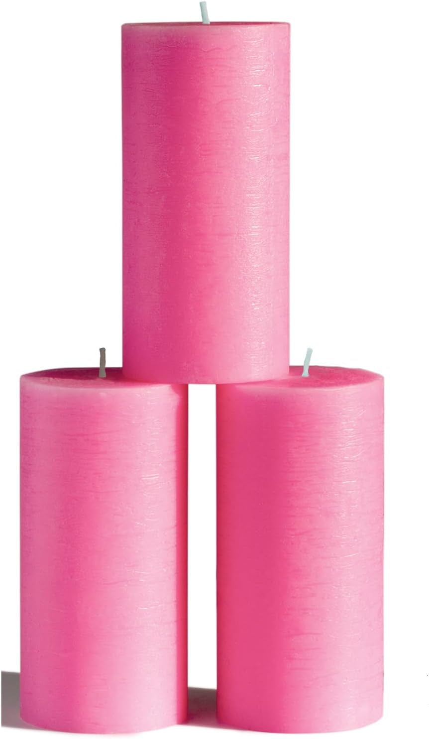 3X3 Pillar Candles Set of 3 - Rustic Unscented No Drip Bloody Candles for Halloween Decor, Parties, Gothic Décor