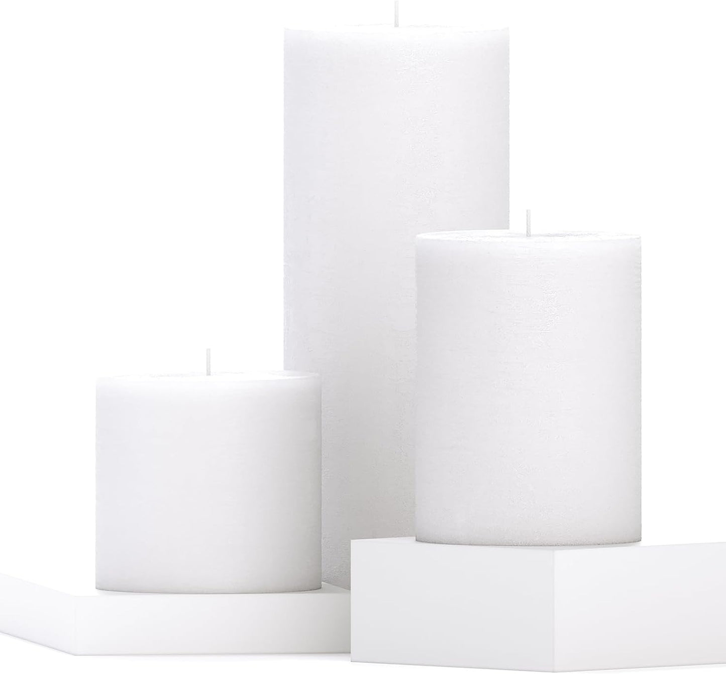 3X3 Pillar Candles Set of 3 - Rustic Unscented No Drip Bloody Candles for Halloween Decor, Parties, Gothic Décor