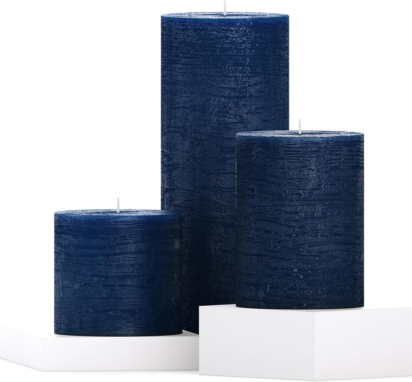 3X3 Pillar Candles Set of 3 - Rustic Unscented No Drip Bloody Candles for Halloween Decor, Parties, Gothic Décor