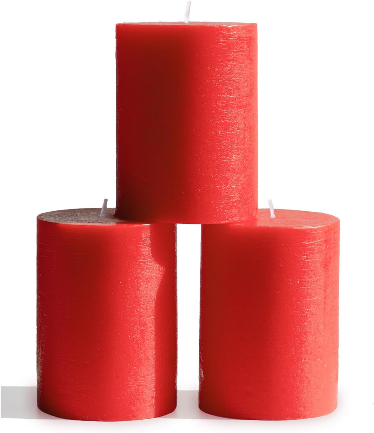 3X3 Pillar Candles Set of 3 - Rustic Unscented No Drip Bloody Candles for Halloween Decor, Parties, Gothic Décor