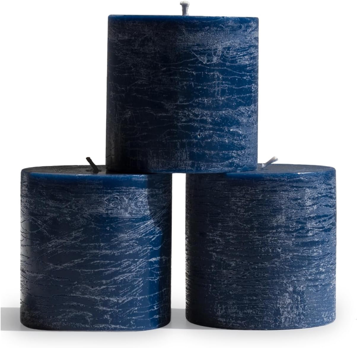 3X3 Pillar Candles Set of 3 - Rustic Unscented No Drip Bloody Candles for Halloween Decor, Parties, Gothic Décor