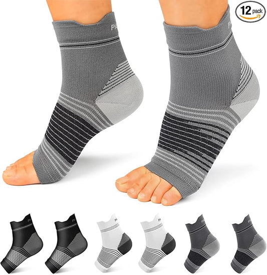 6 Pairs Compression Socks – Arch & Ankle Support for Men & Women