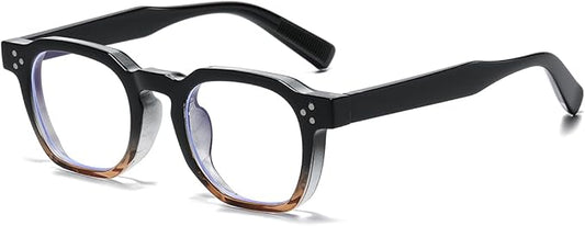 Gleyemor Blue Light Glasses – Black & Champagne Frame